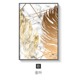 Golden Leaf Canvas Painting