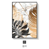 Golden Leaf Canvas Painting