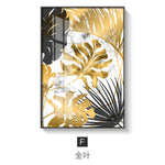 Golden Leaf Canvas Painting