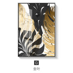 Golden Leaf Canvas Painting