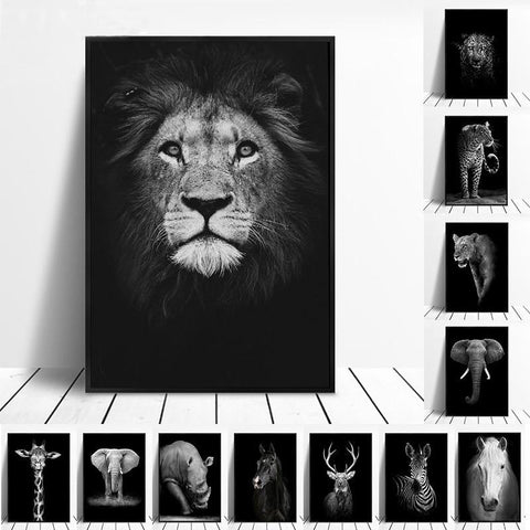 Wild Animal Wall Art Posters and Prints Wall Pictures for Living Room Decoration