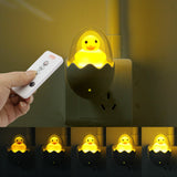 LED Night Light Yellow Duck Lamp With Remote
