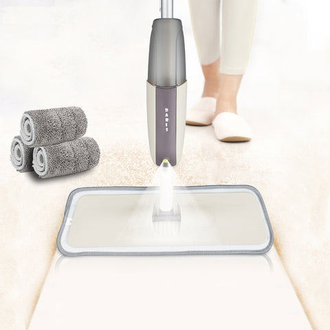 Spray Floor Mop with Reusable Microfiber Pads 360 Degree Handle