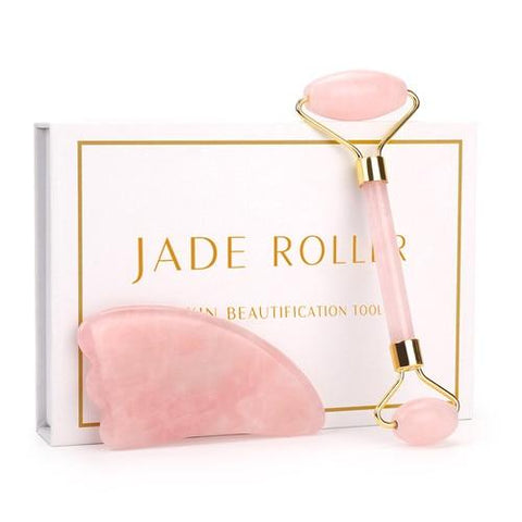 Anti-Aging Rose Gold Jade Roller - Curated Gifts